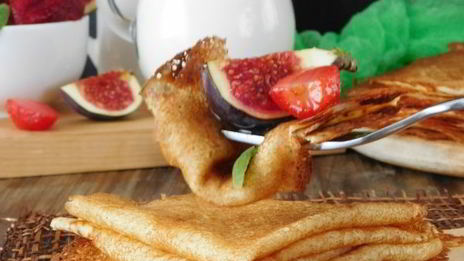 блины на кефире с кипятком