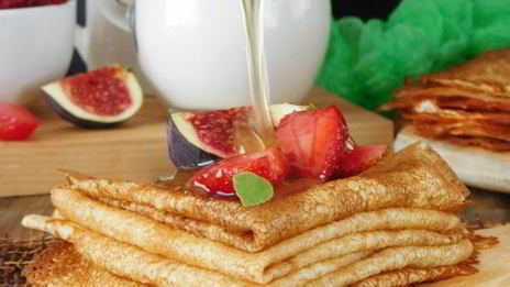 блины на кефире с кипятком