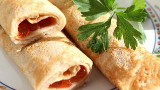 Блины с красной икрой