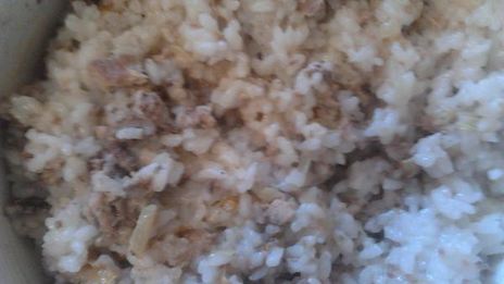 блины с рисом и рыбой