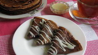 Домашние шоколадные блинчики на молоке