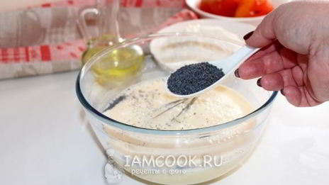 панкейки с хурмой и маком