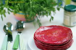 Свекольные блины на кефире