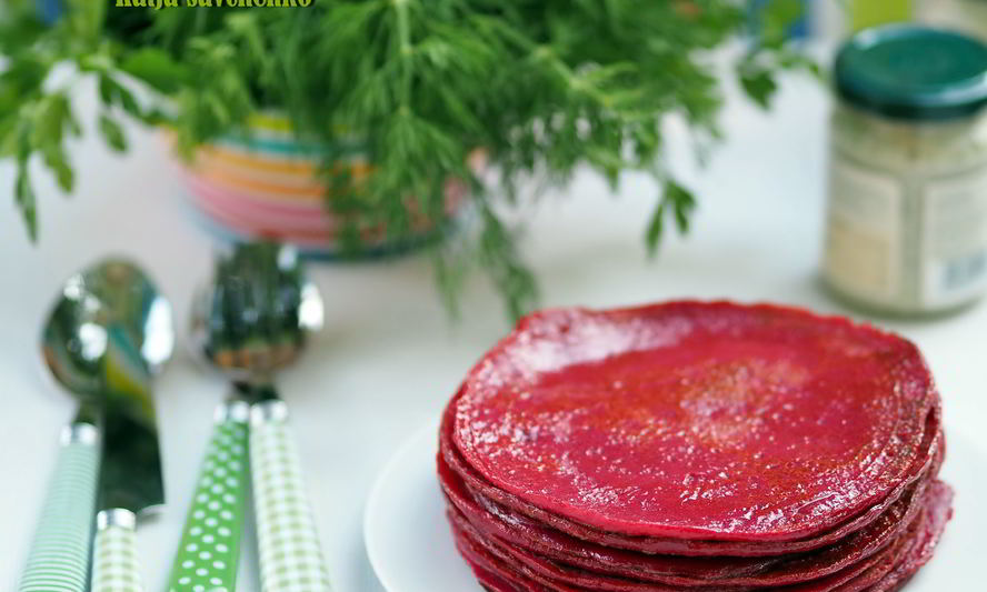 Рецепт свекольных блинов на кефире