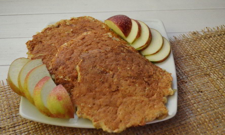 Рецепт яблочных панкейков без муки