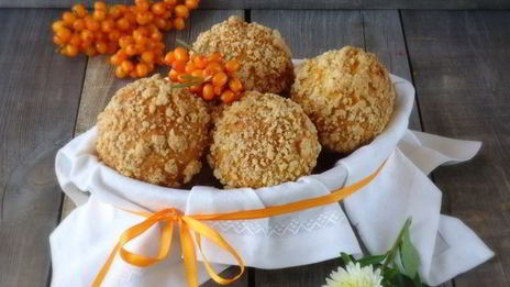 булочки на облепихе со штрейзелем