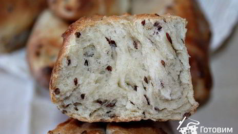 дрожжевые булочки с семенами льна