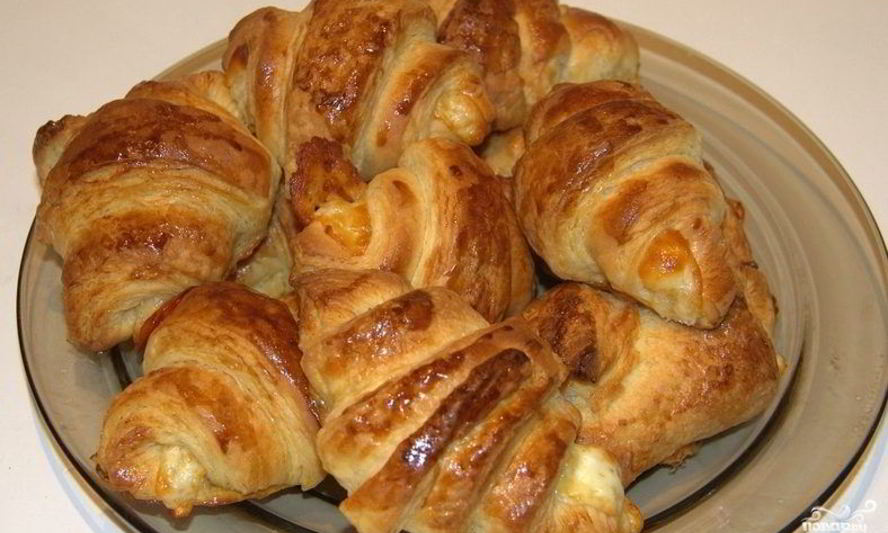 Рецепт круассанов из слоеного дрожжевого теста