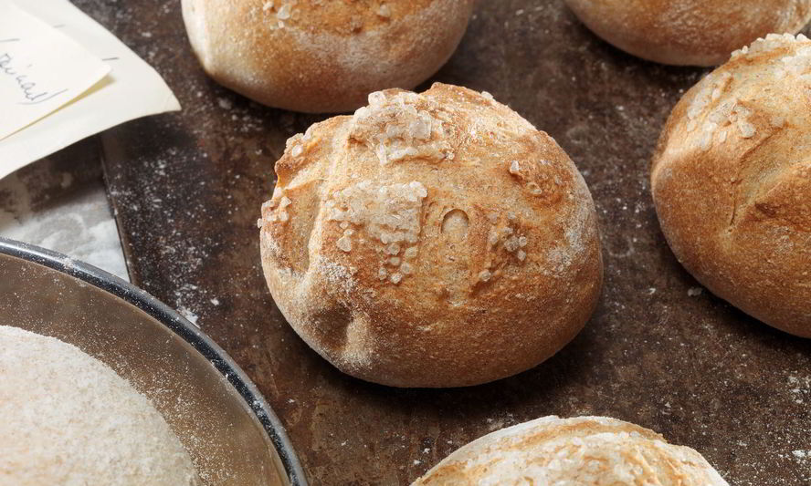 Рецепт пшенично-цельнозерновых булочки