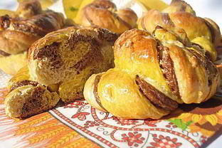 Трехцветные булочки