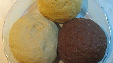 трехцветные булочки