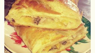 Быстрые слойки с рисовой начинкой