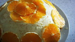 Апельсиновый чизкейк без выпечки