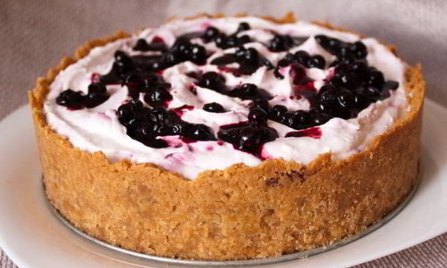 Рецепт черничного чизкейка без выпечки