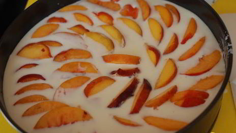 чизкейк персики в облаках