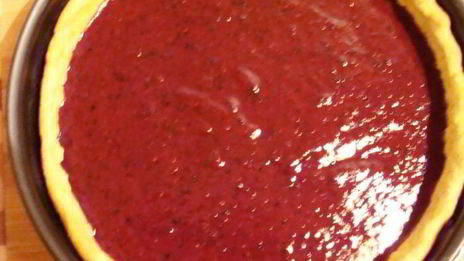 чизкейк со смородиной, маскарпоне и апельсиновым тестом