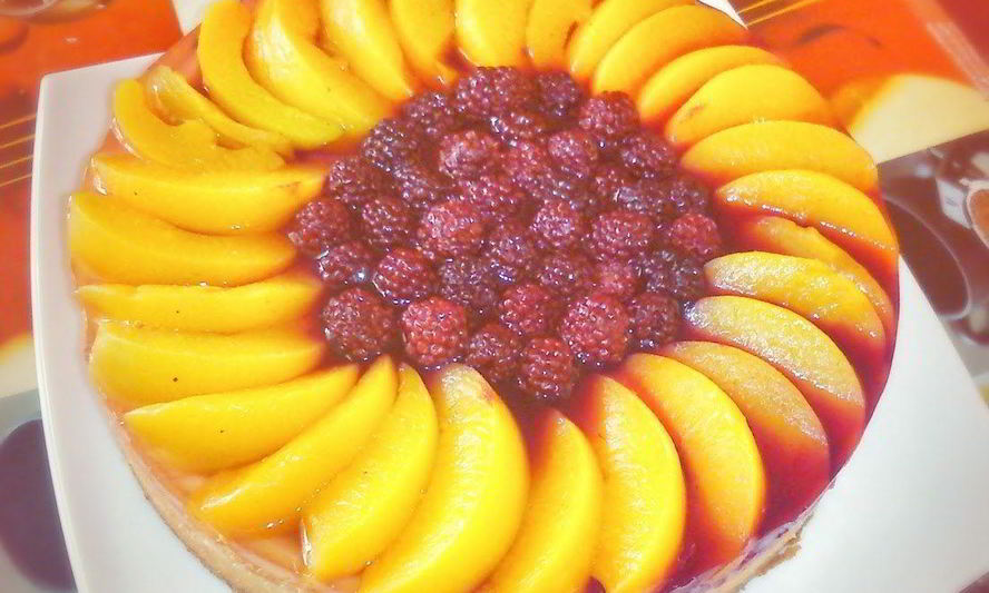 Рецепт чизкейка украшенного фруктами