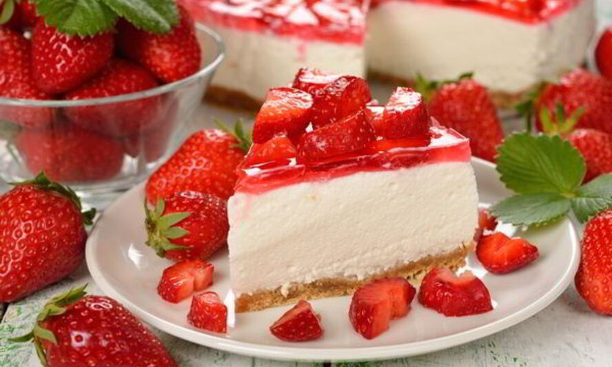 Рецепт клубничного чизкейка на песочной основе
