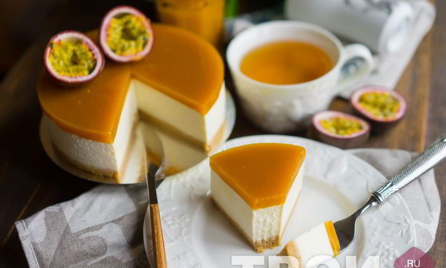 Рецепт легкого чизкейка с манго