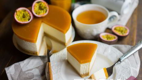 легкий чизкейк с манго