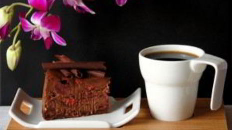 шоколадный чизкейк с вишней