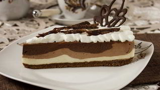 Трехслойный чизкейк с шоколадом