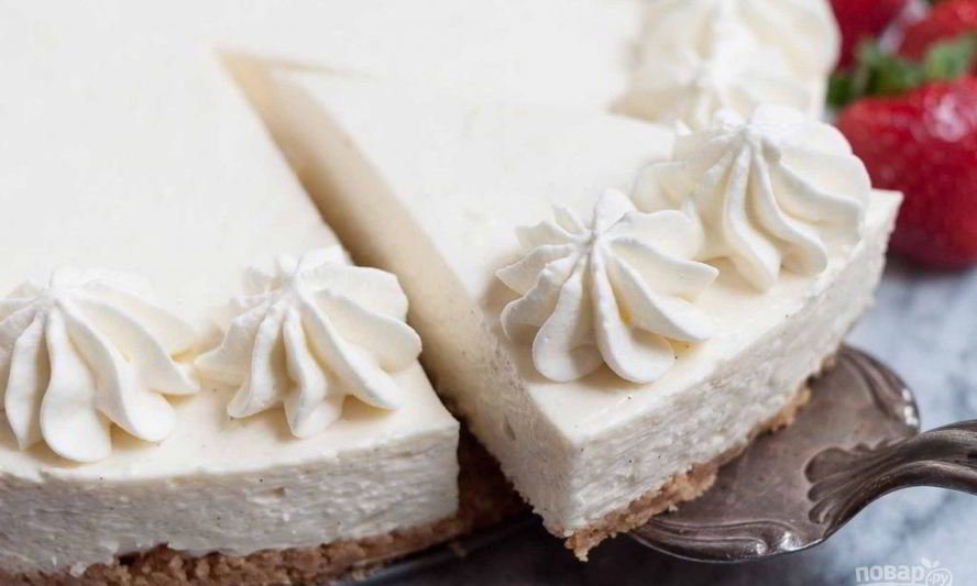 Рецепт ванильного чизкейка без выпечки