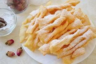 Кефирный хворост к чаю