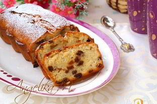 Кекс с изюмом на молоке