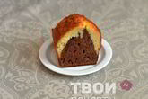 Кекс с шоколадно-ореховой пастой