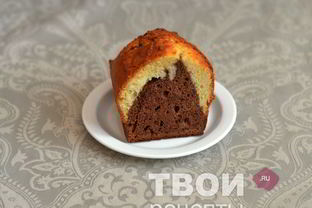 Кекс с шоколадно-ореховой пастой