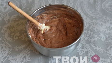 кекс с шоколадно-ореховой пастой