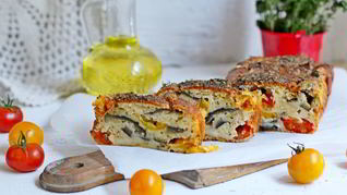 Кекс с жареными баклажанами