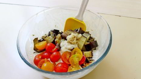 кекс с жареными баклажанами