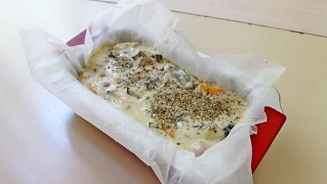 кекс с жареными баклажанами