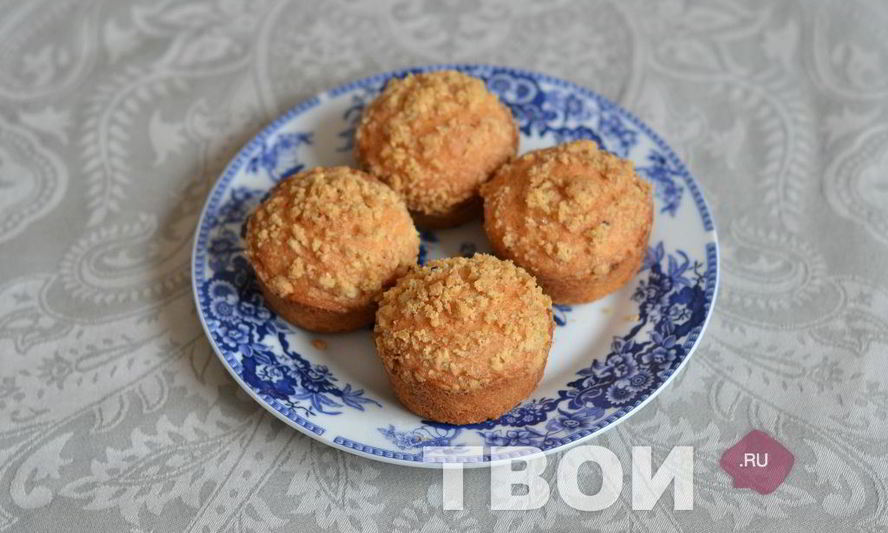 Рецепт кексов с ореховой крошкой