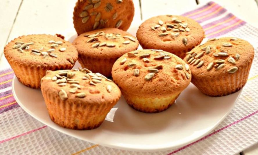 Рецепт кексов с семечками подсолнуха