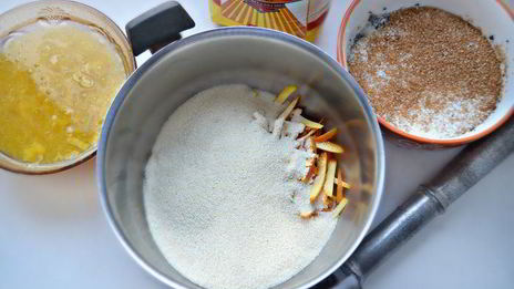 маковый кекс на манке с ароматом апельсина