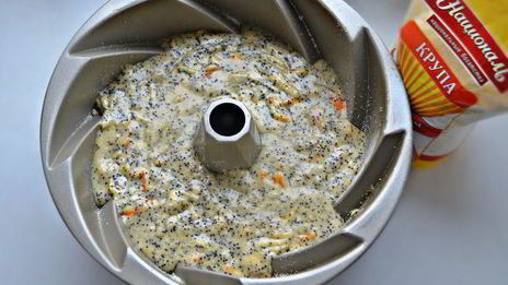 маковый кекс на манке с ароматом апельсина