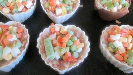 мясные кексы с овощами