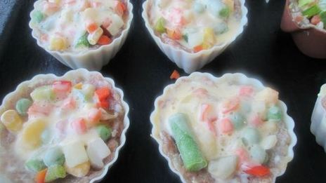 мясные кексы с овощами