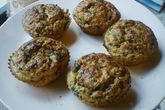 Овсяные кексы с сыром и шпинатом
