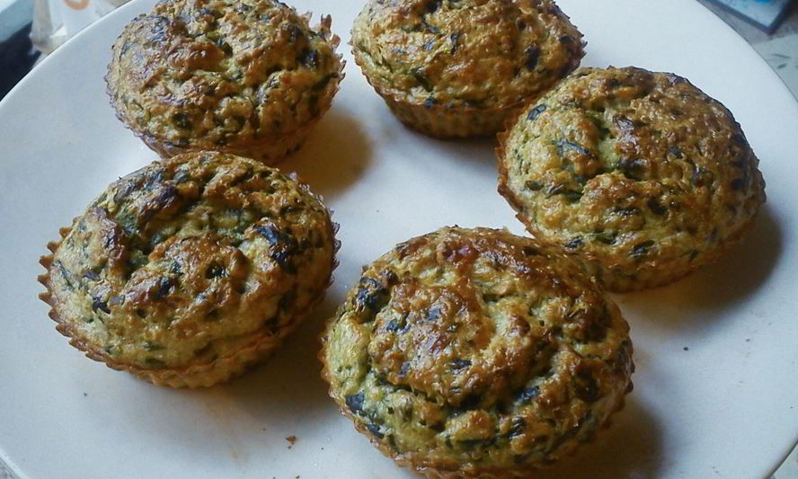 Рецепт овсяных кексов с сыром и шпинатом