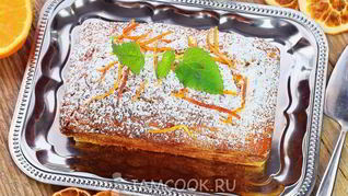 Постный апельсиновый кекс