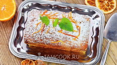 постный апельсиновый кекс