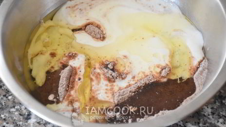 шоколадный кекс на кефире без яиц