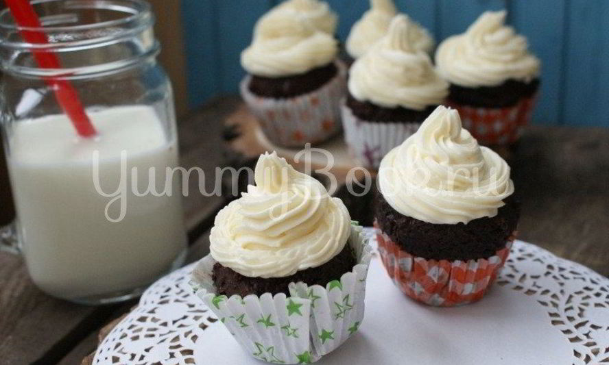 Рецепт шоколадных капкейков с кремом