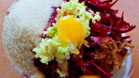 свекольный кекс с имбирем