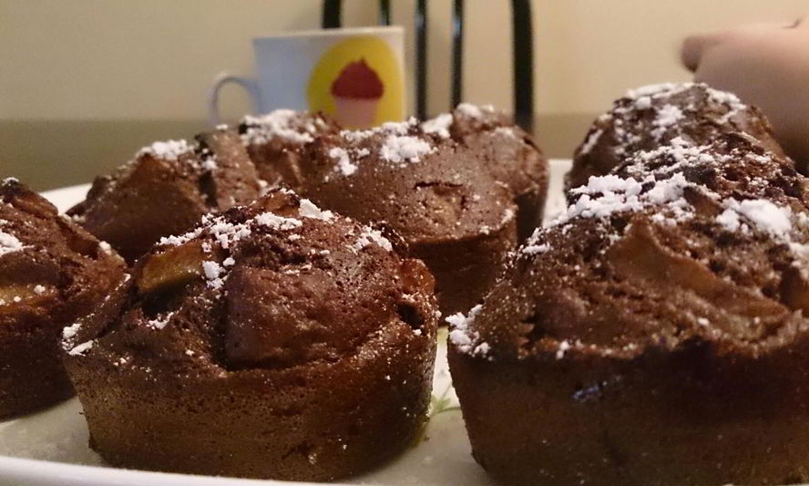 Рецепт яблочных кексов с льняной мукой