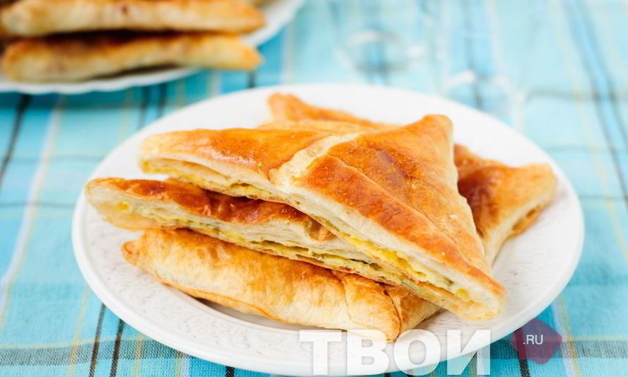 Рецепт хачапури из слоеного теста